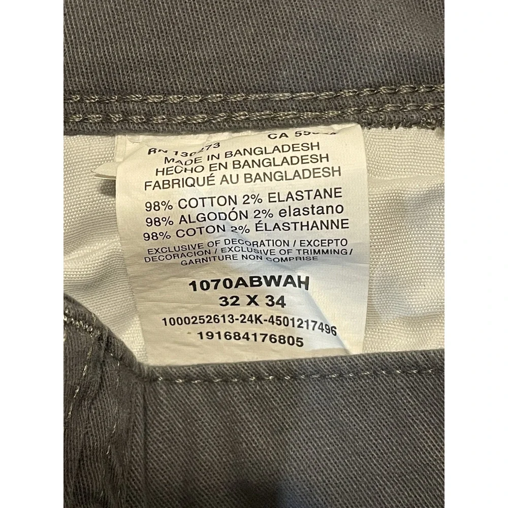 Men's Wrangler Cargo Pants Relaxed Fit Gray Five Star Heritage NEW 32x34